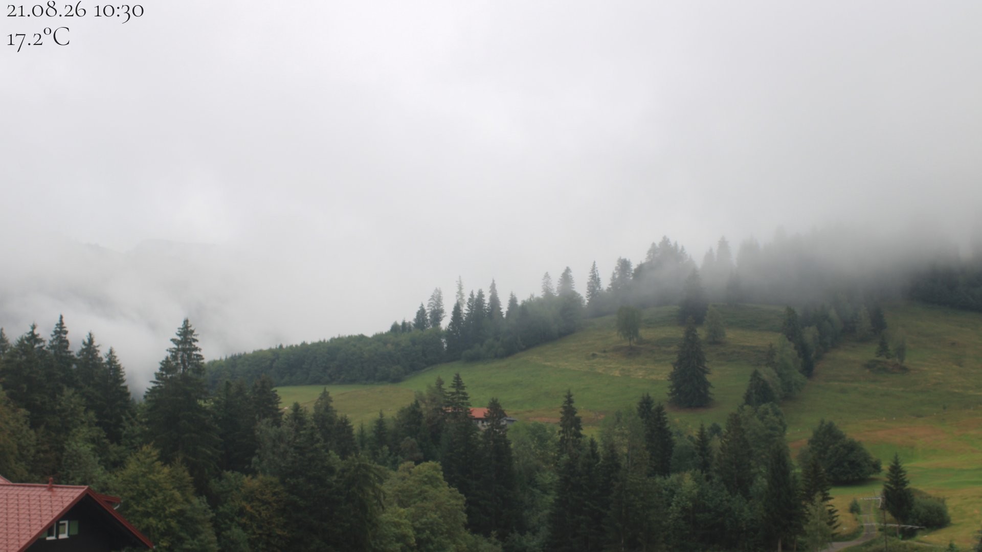 Archived image Webcam Oberstaufen - View Hochgrat from Hotel Schratt