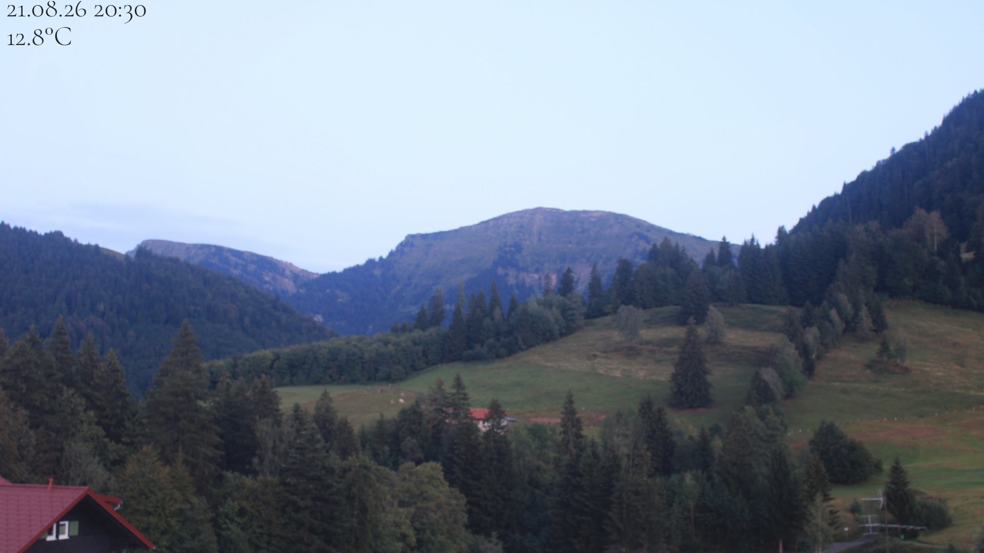 Archiv Foto Webcam Oberstaufen - Blick Hochgrat vom Biohotel Schratt