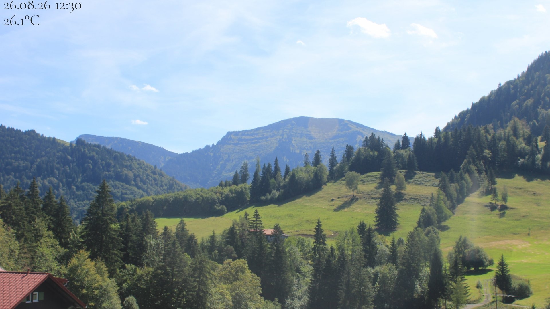 Archived image Webcam Oberstaufen - View Hochgrat from Hotel Schratt