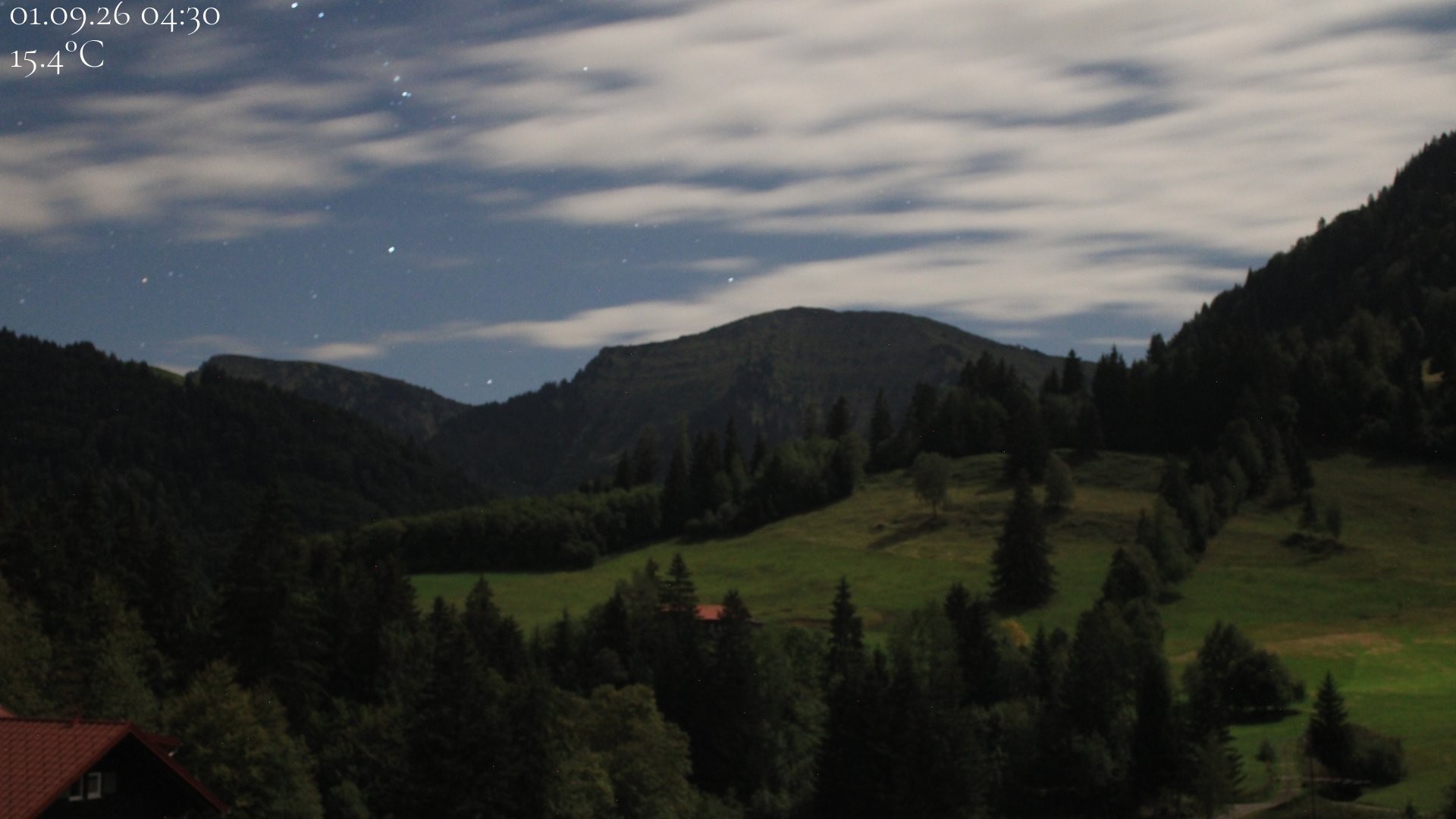 Archiv Foto Webcam Oberstaufen - Blick Hochgrat vom Biohotel Schratt