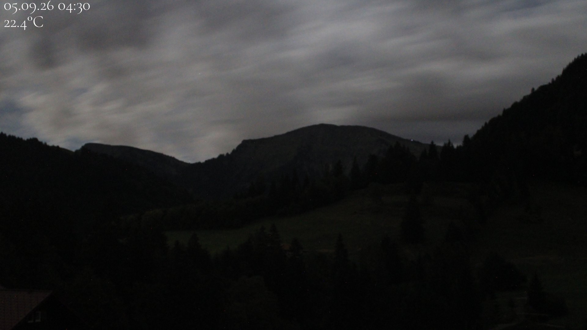 Archiv Foto Webcam Oberstaufen - Blick Hochgrat vom Biohotel Schratt