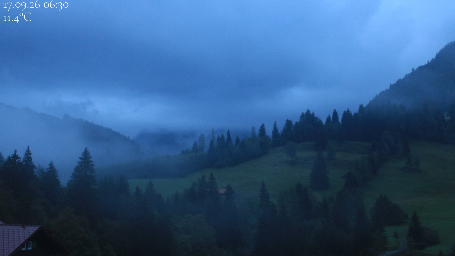 Archived image Webcam Oberstaufen - View Hochgrat from Hotel Schratt