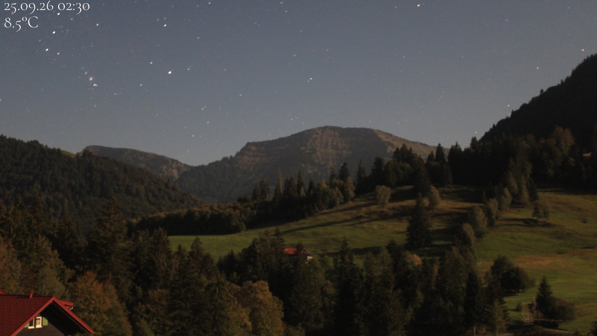 Archiv Foto Webcam Oberstaufen - Blick Hochgrat vom Biohotel Schratt