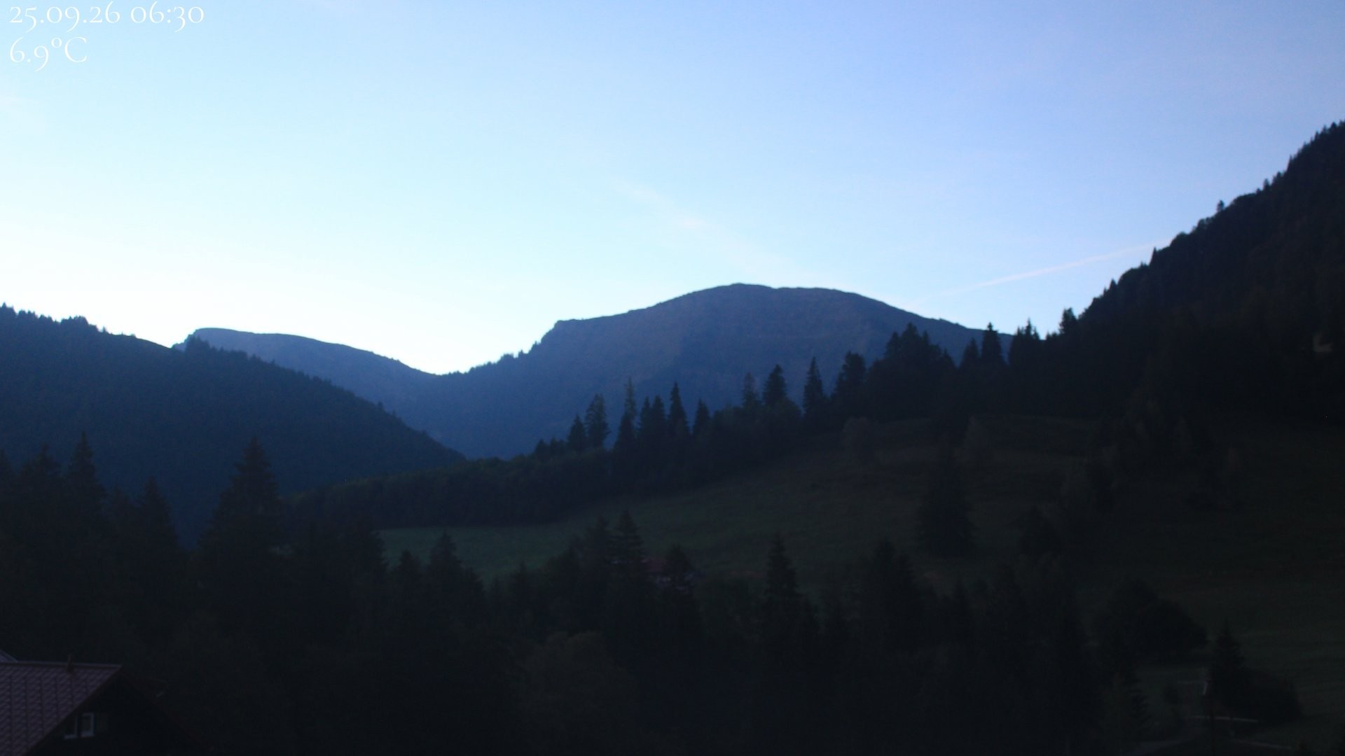 Archiv Foto Webcam Oberstaufen - Blick Hochgrat vom Biohotel Schratt