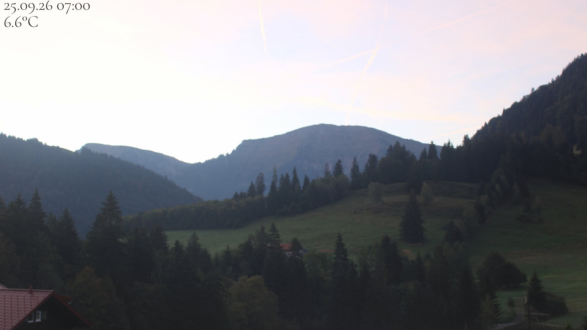 Archiv Foto Webcam Oberstaufen - Blick Hochgrat vom Biohotel Schratt