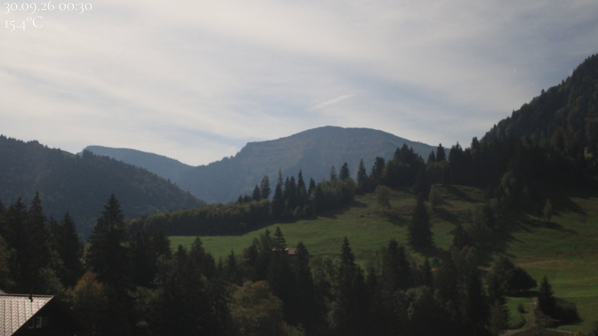 Archiv Foto Webcam Oberstaufen - Blick Hochgrat vom Biohotel Schratt