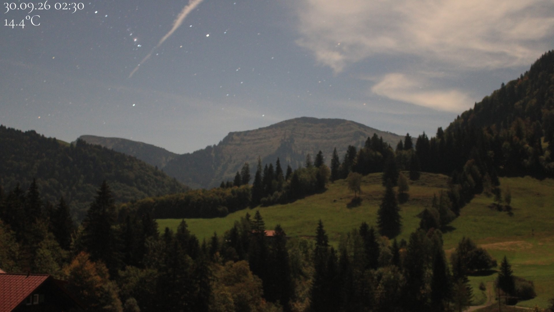 Archiv Foto Webcam Oberstaufen - Blick Hochgrat vom Biohotel Schratt