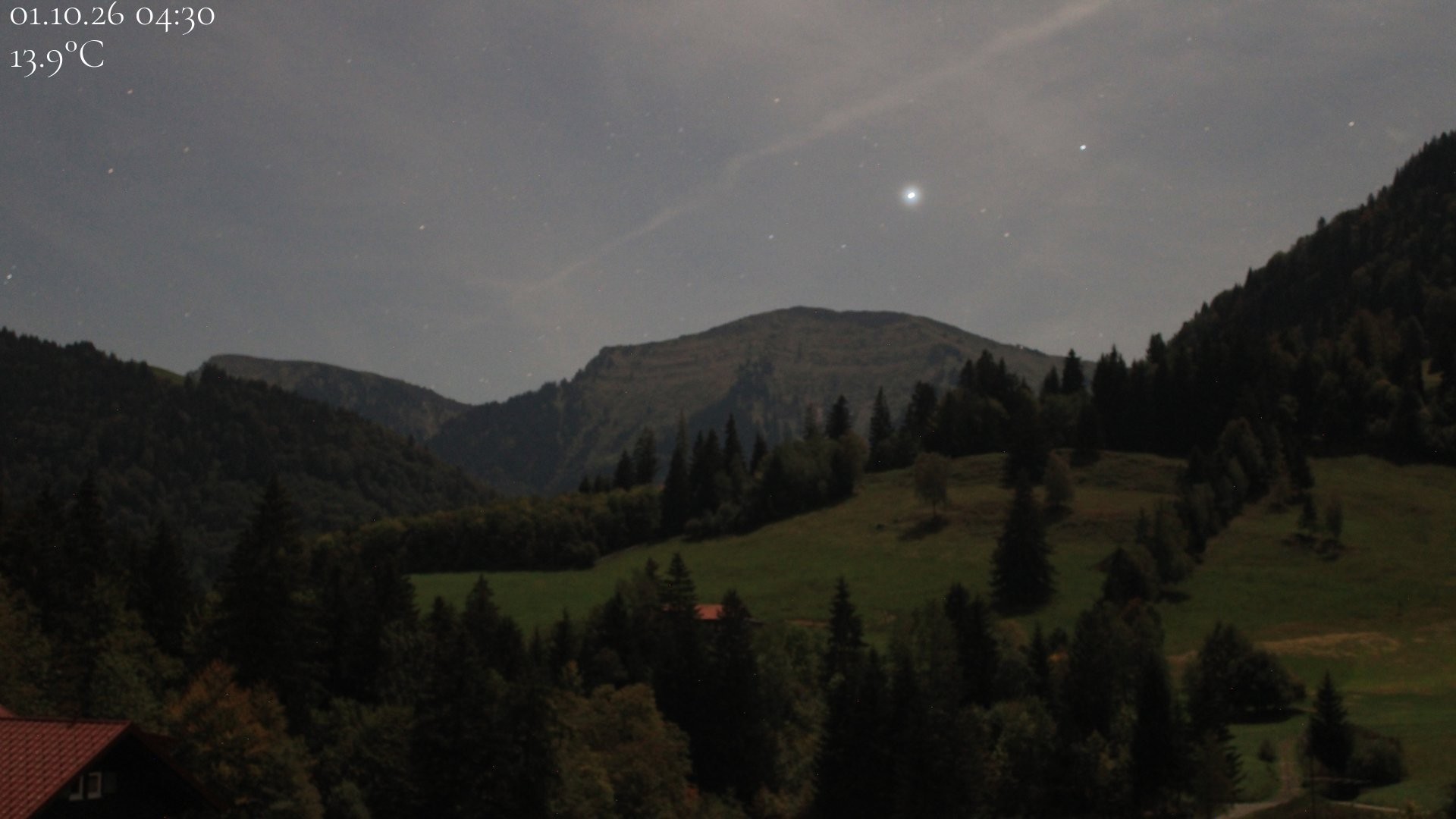 Archiv Foto Webcam Oberstaufen - Blick Hochgrat vom Biohotel Schratt