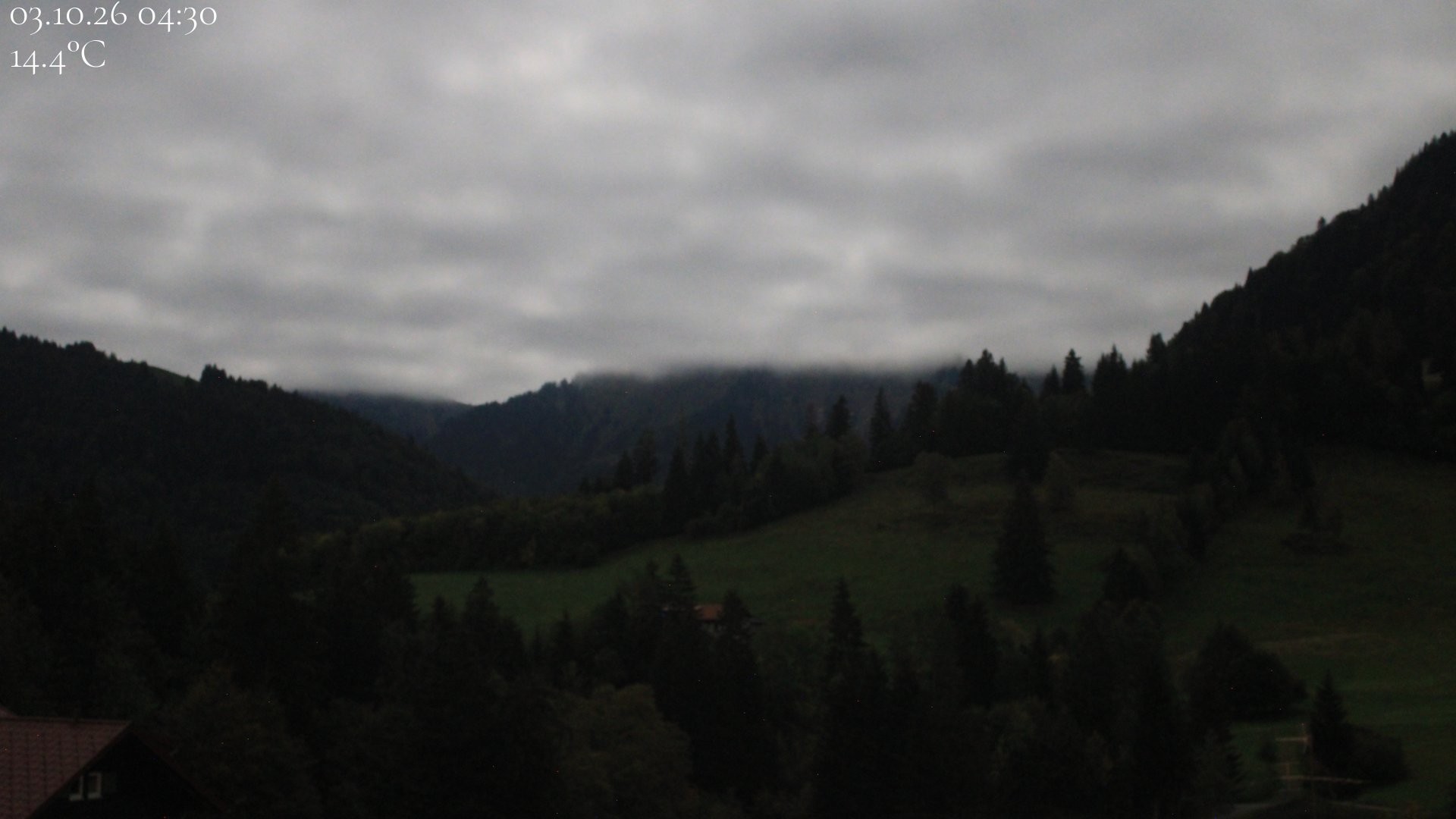 Archived image Webcam Oberstaufen - View Hochgrat from Hotel Schratt