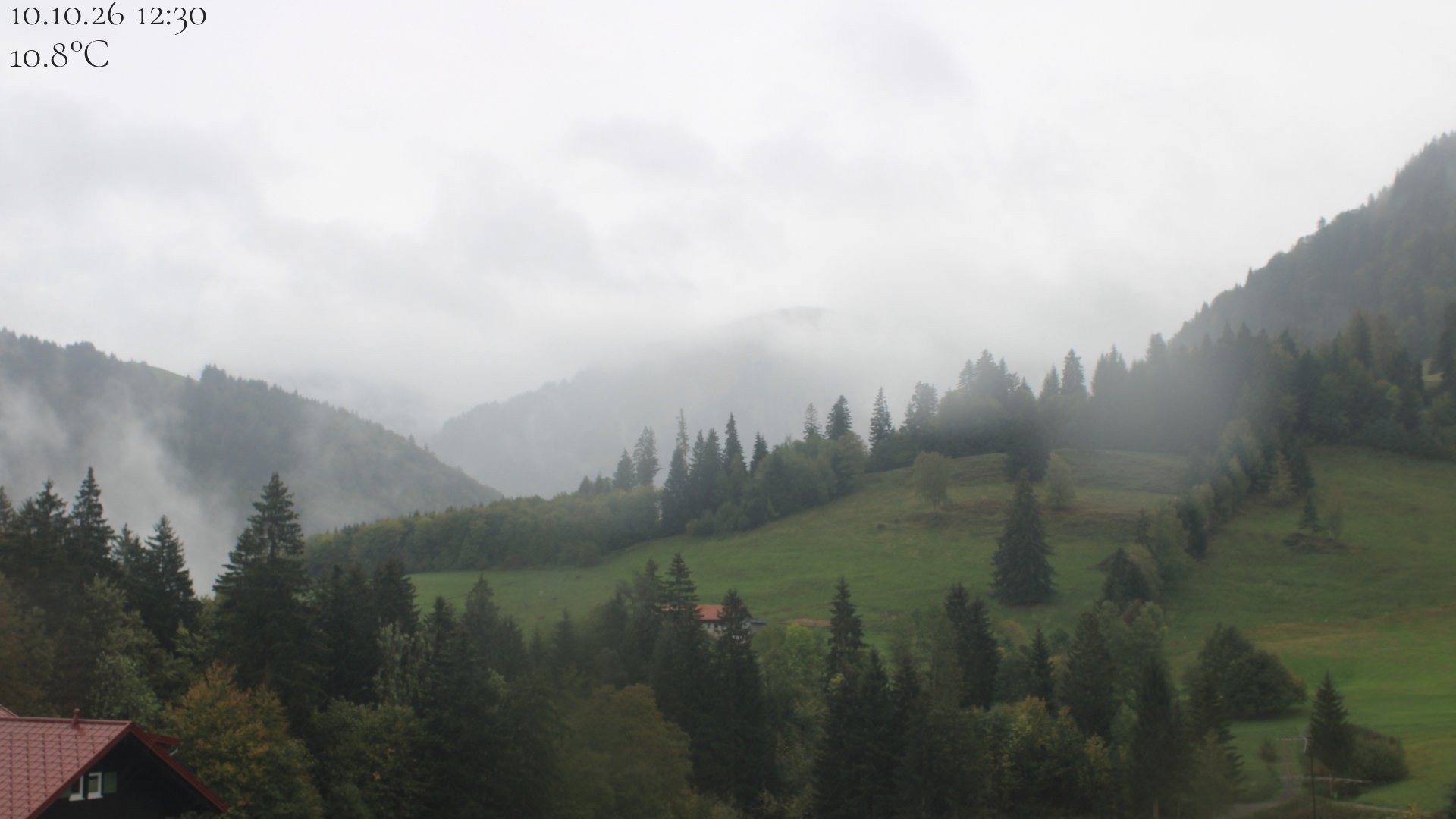 Archived image Webcam Oberstaufen - View Hochgrat from Hotel Schratt