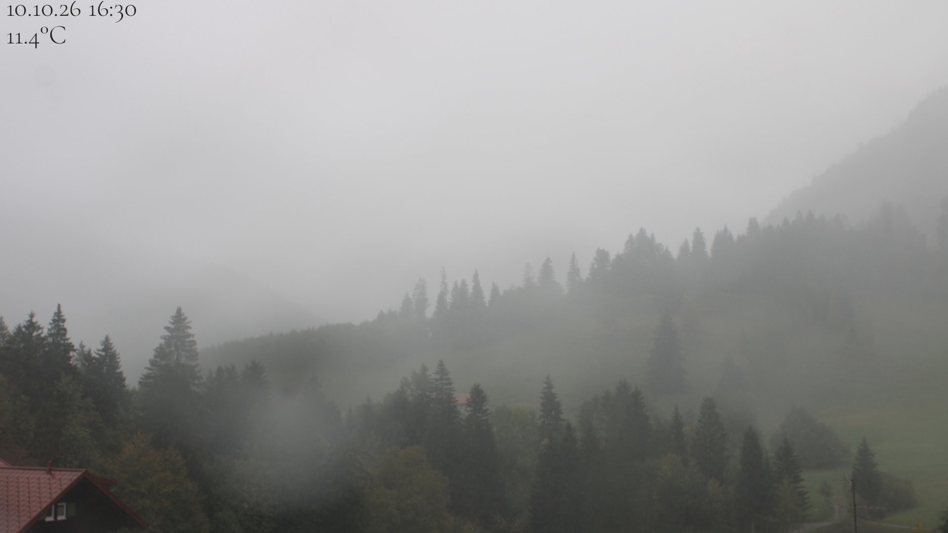 Archived image Webcam Oberstaufen - View Hochgrat from Hotel Schratt