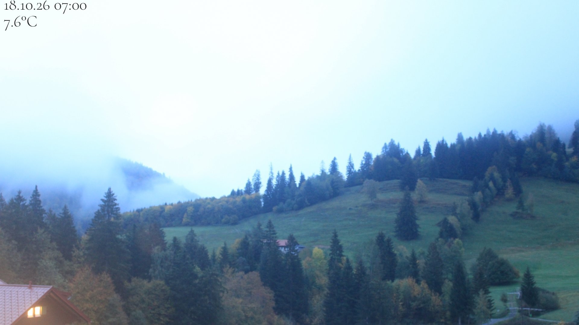 Archiv Foto Webcam Oberstaufen - Blick Hochgrat vom Biohotel Schratt