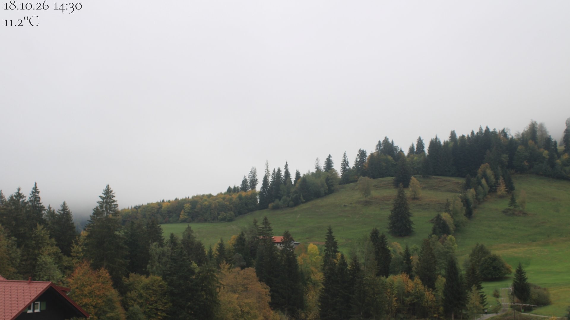 Archiv Foto Webcam Oberstaufen - Blick Hochgrat vom Biohotel Schratt