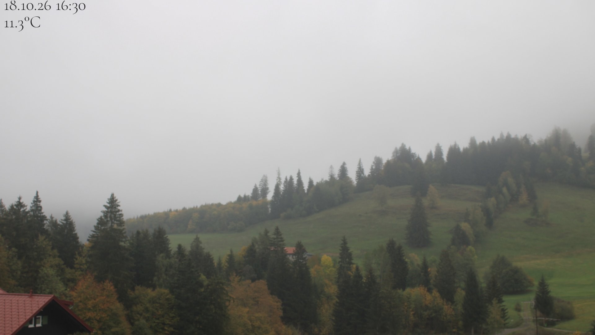 Archiv Foto Webcam Oberstaufen - Blick Hochgrat vom Biohotel Schratt