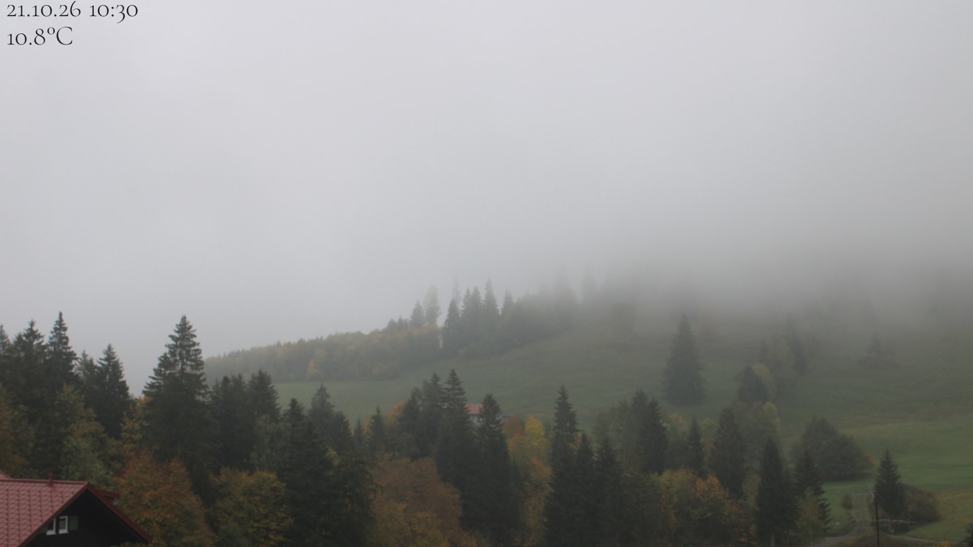 Archiv Foto Webcam Oberstaufen - Blick Hochgrat vom Biohotel Schratt