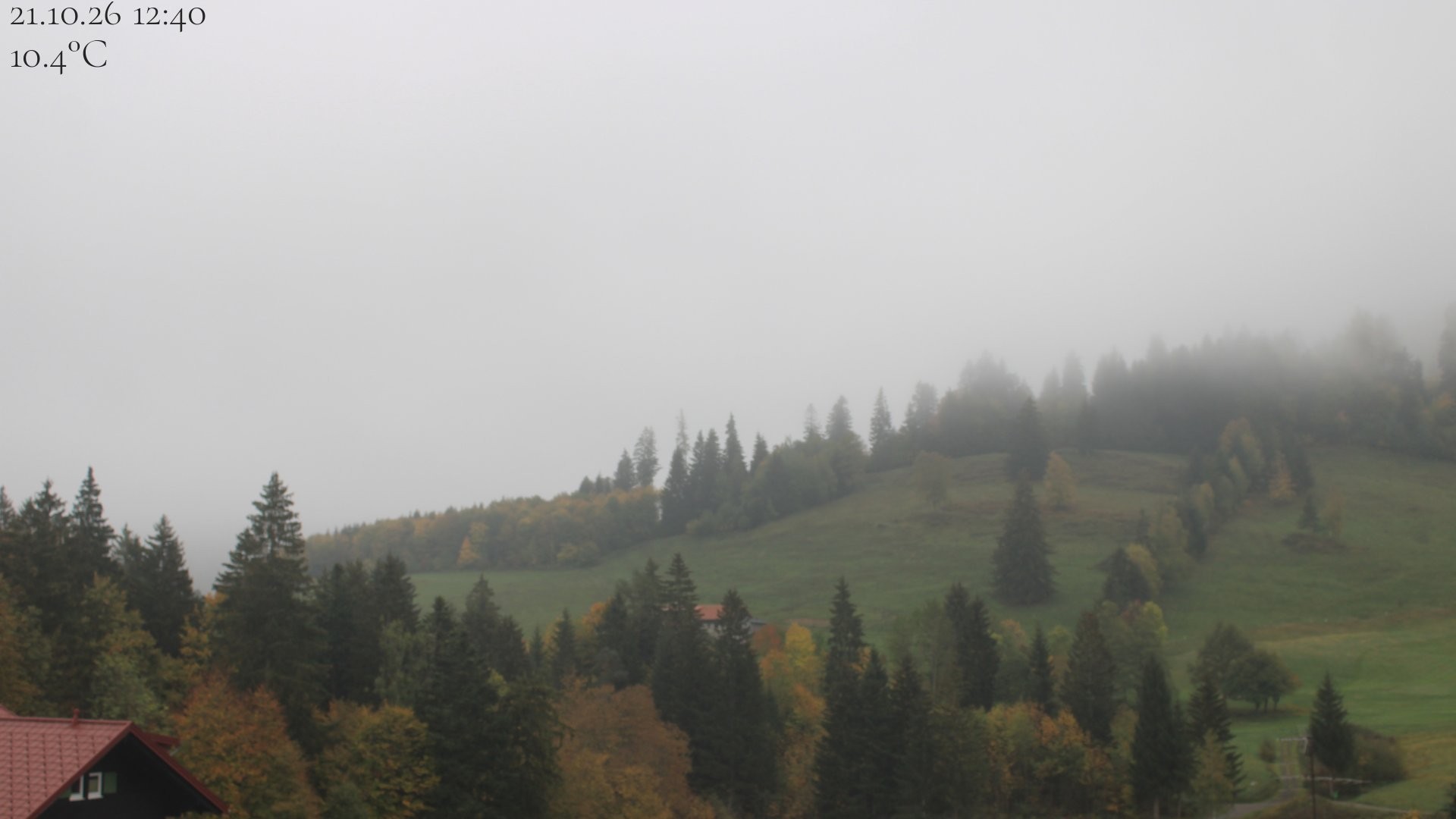 Archiv Foto Webcam Oberstaufen - Blick Hochgrat vom Biohotel Schratt
