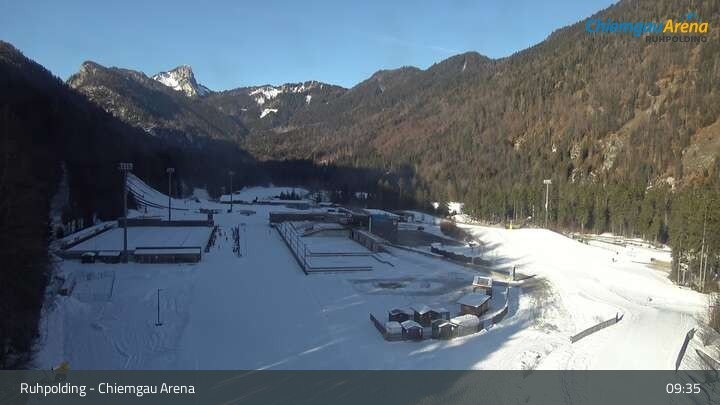 Archiv Foto Webcam Ruhpolding: Biathlonstadion Chiemgau Arena