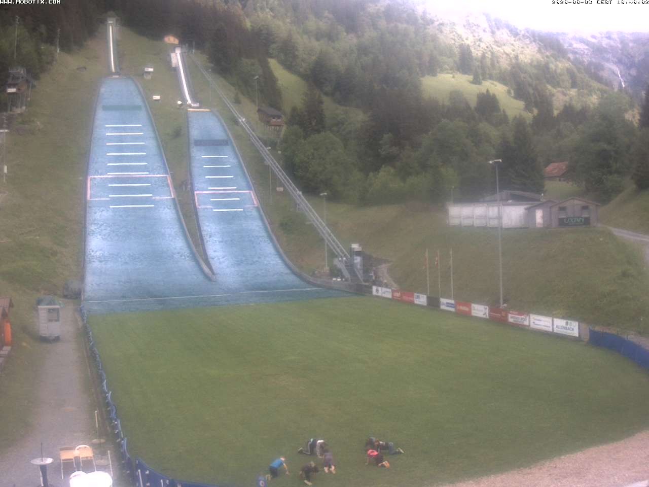 Archiv Foto Webcam Kandersteg: Sprungschanzen