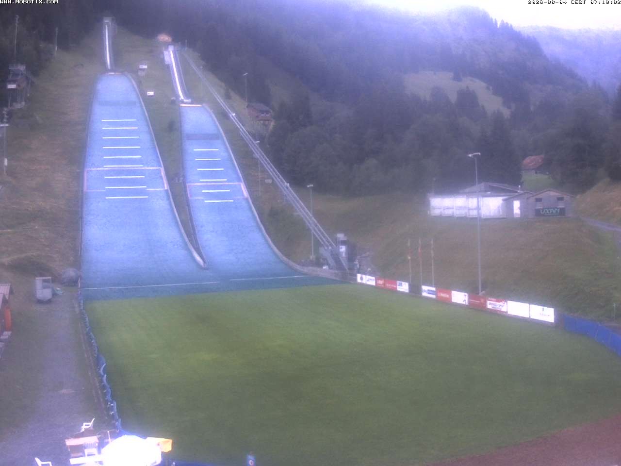 Archiv Foto Webcam Kandersteg: Sprungschanzen