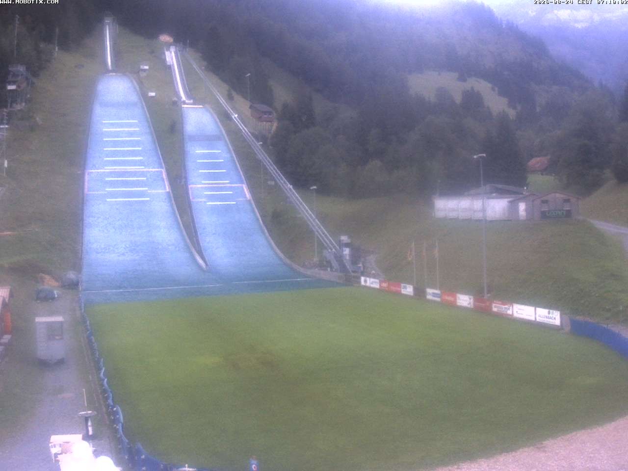 Archiv Foto Webcam Kandersteg: Sprungschanzen