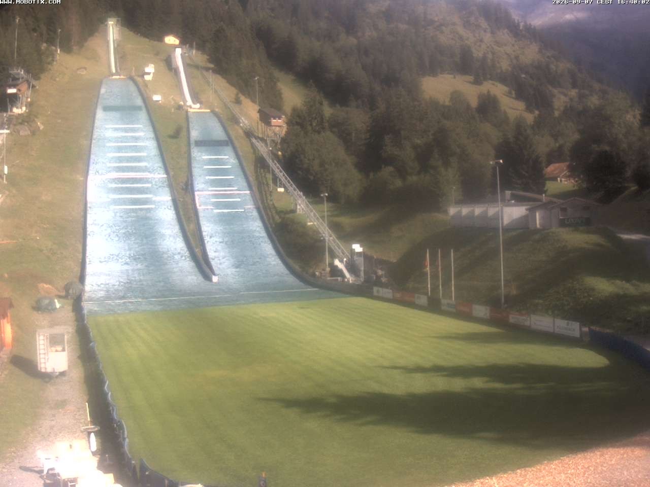 Archiv Foto Webcam Kandersteg: Sprungschanzen