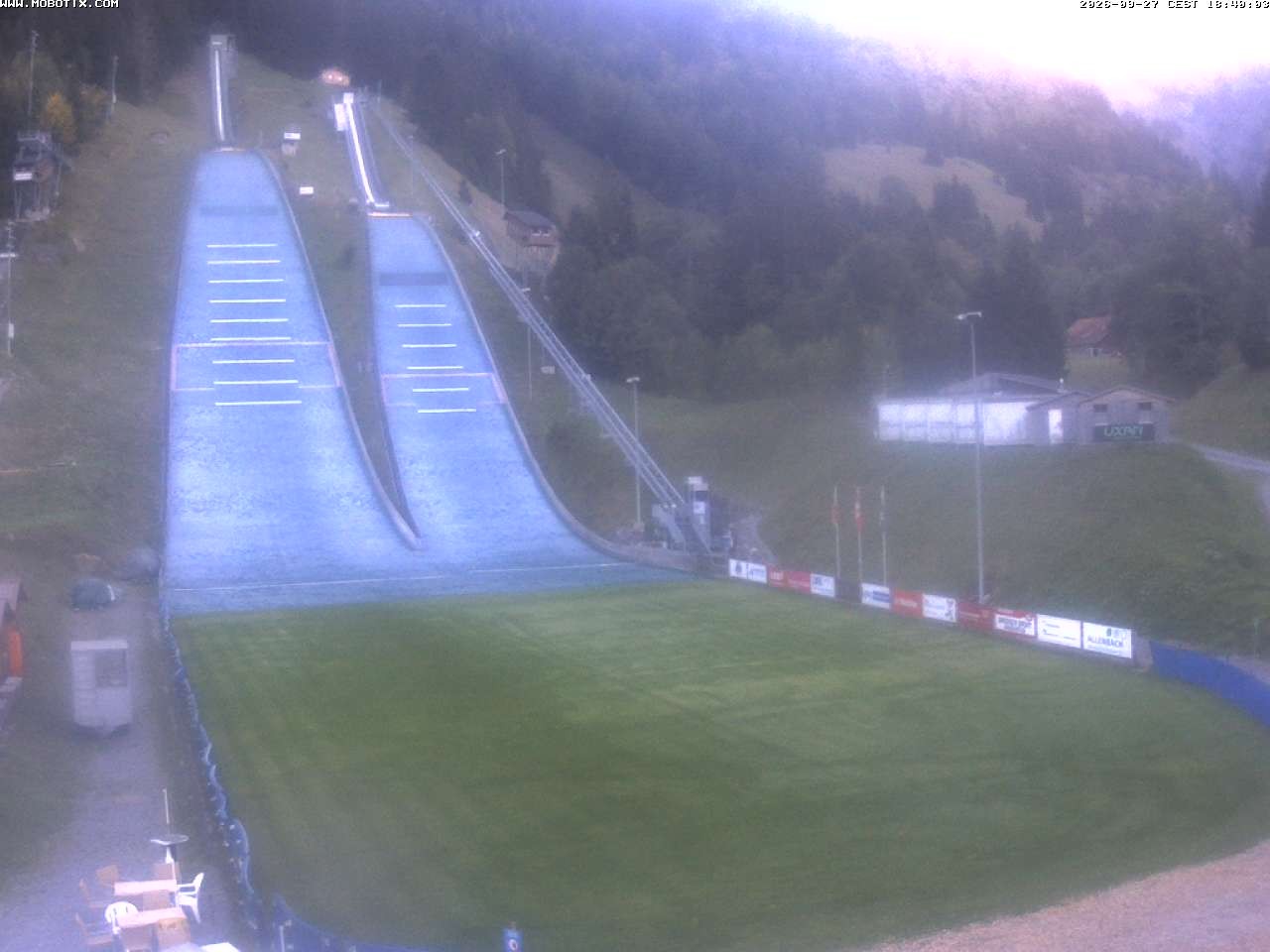Archiv Foto Webcam Kandersteg: Sprungschanzen