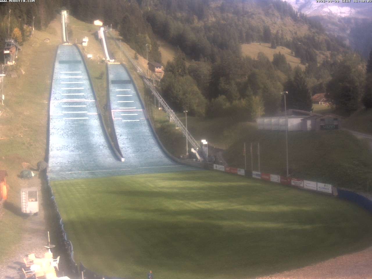 Archiv Foto Webcam Kandersteg: Sprungschanzen