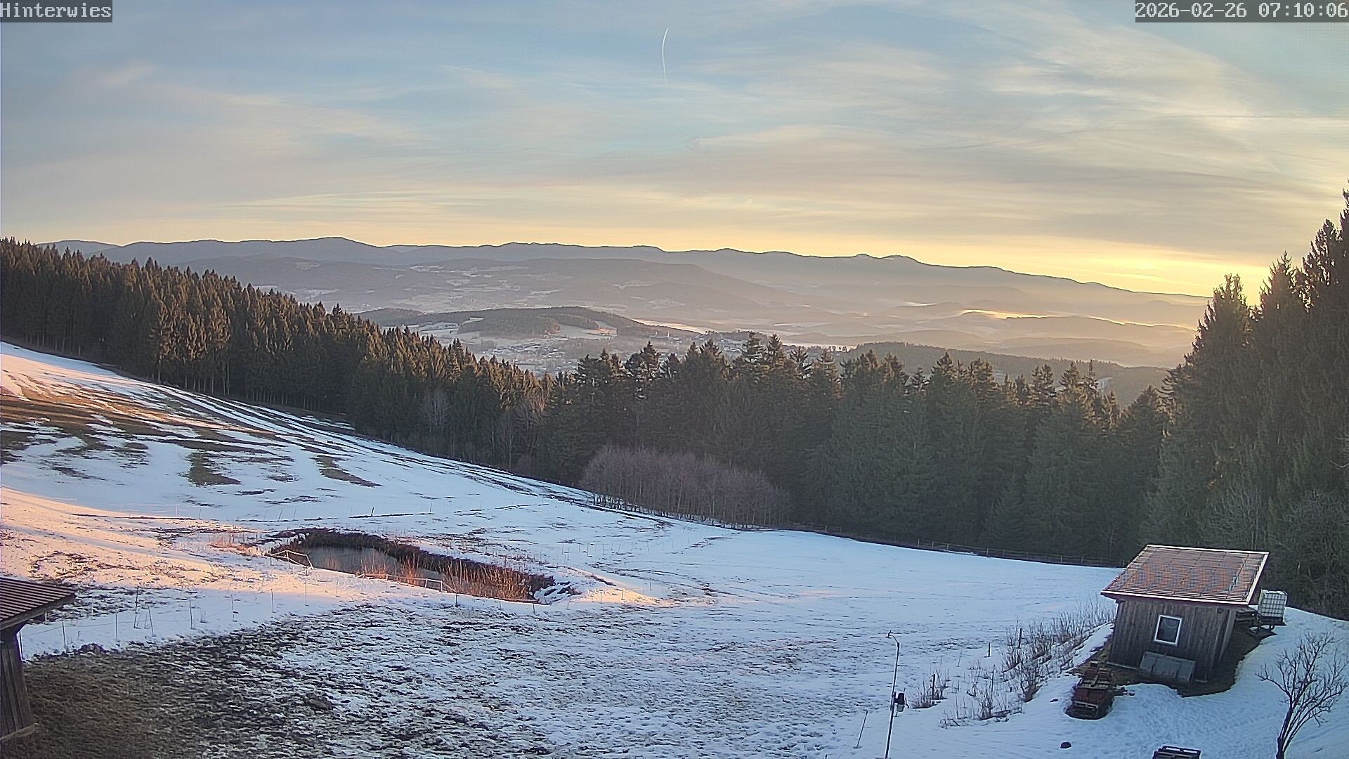 Archived image Webcam Weather Station St. Englmar-Hinterwies