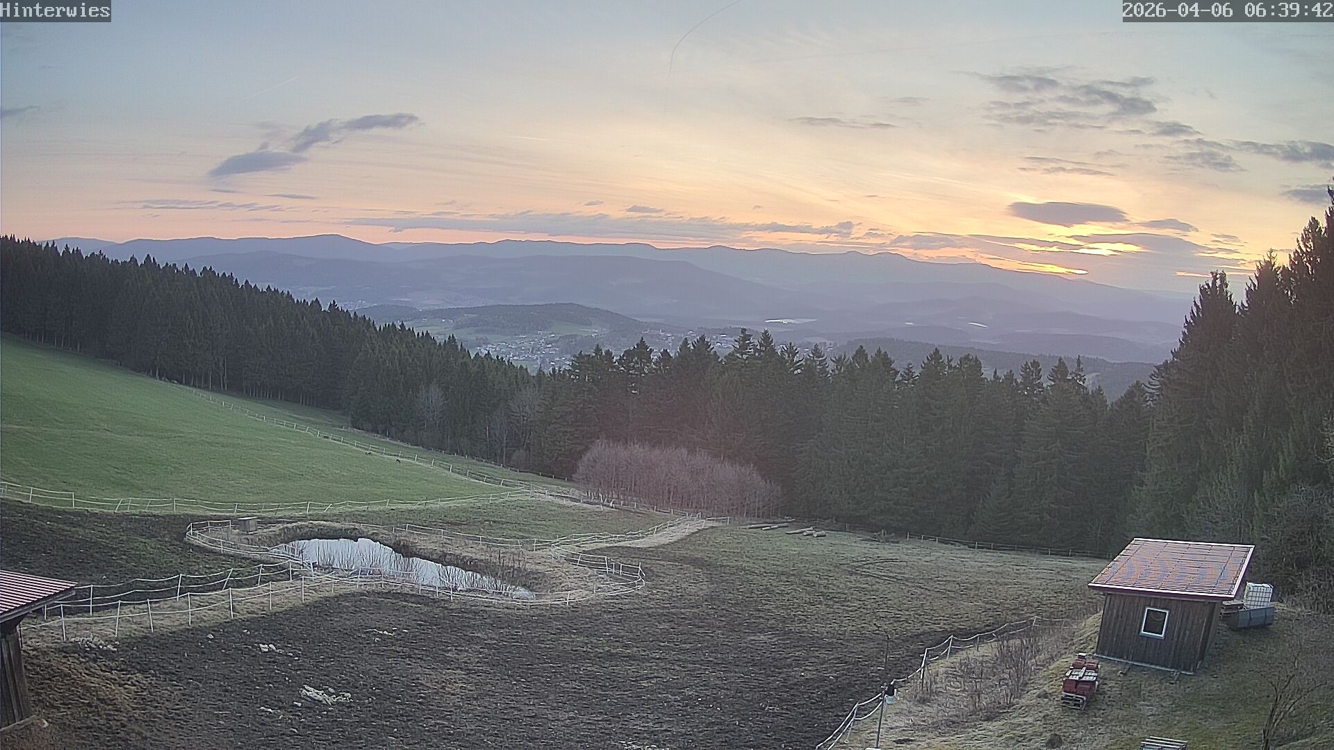 Archived image Webcam Weather Station St. Englmar-Hinterwies