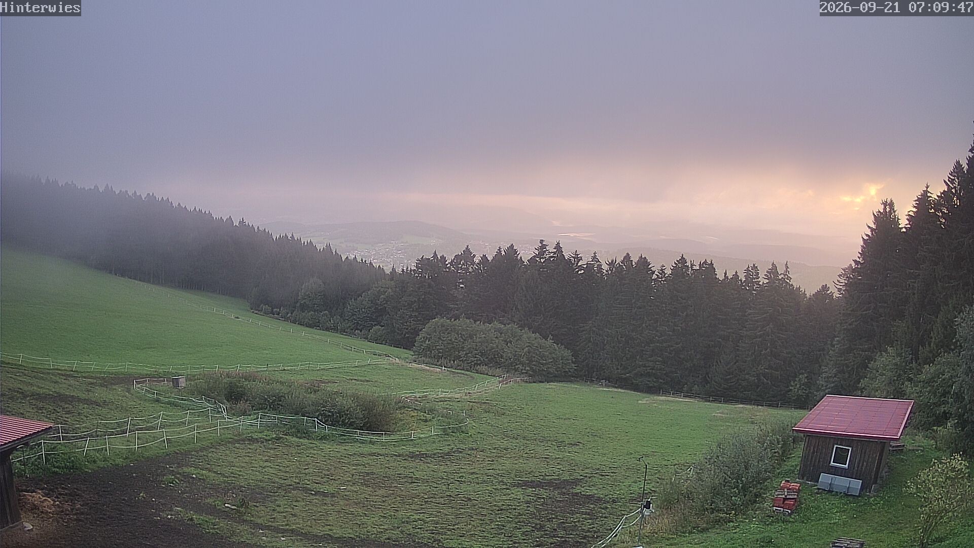 Archived image Webcam Weather Station St. Englmar-Hinterwies