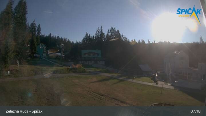 Archiv Foto Webcam Zelezna Ruda - Talstation Spicak