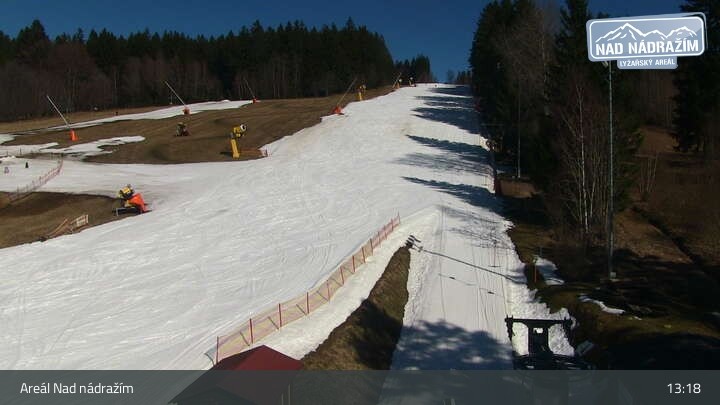 Archived image Webcam Zelezna Ruda - Nad Nadrazim ski lifts
