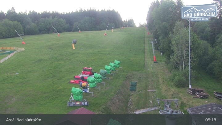 Archived image Webcam Zelezna Ruda - Nad Nadrazim ski lifts