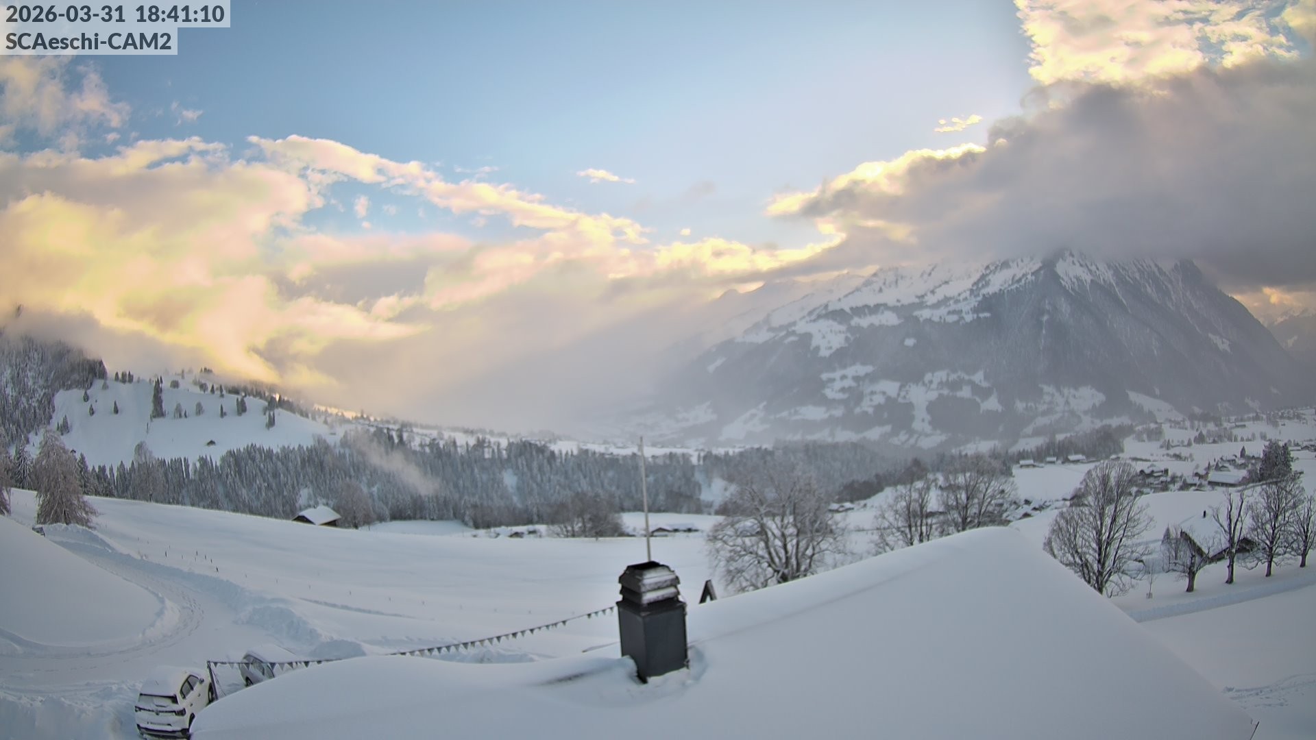 Archiv Foto Webcam Aeschi: Hütte Aeschiallmend