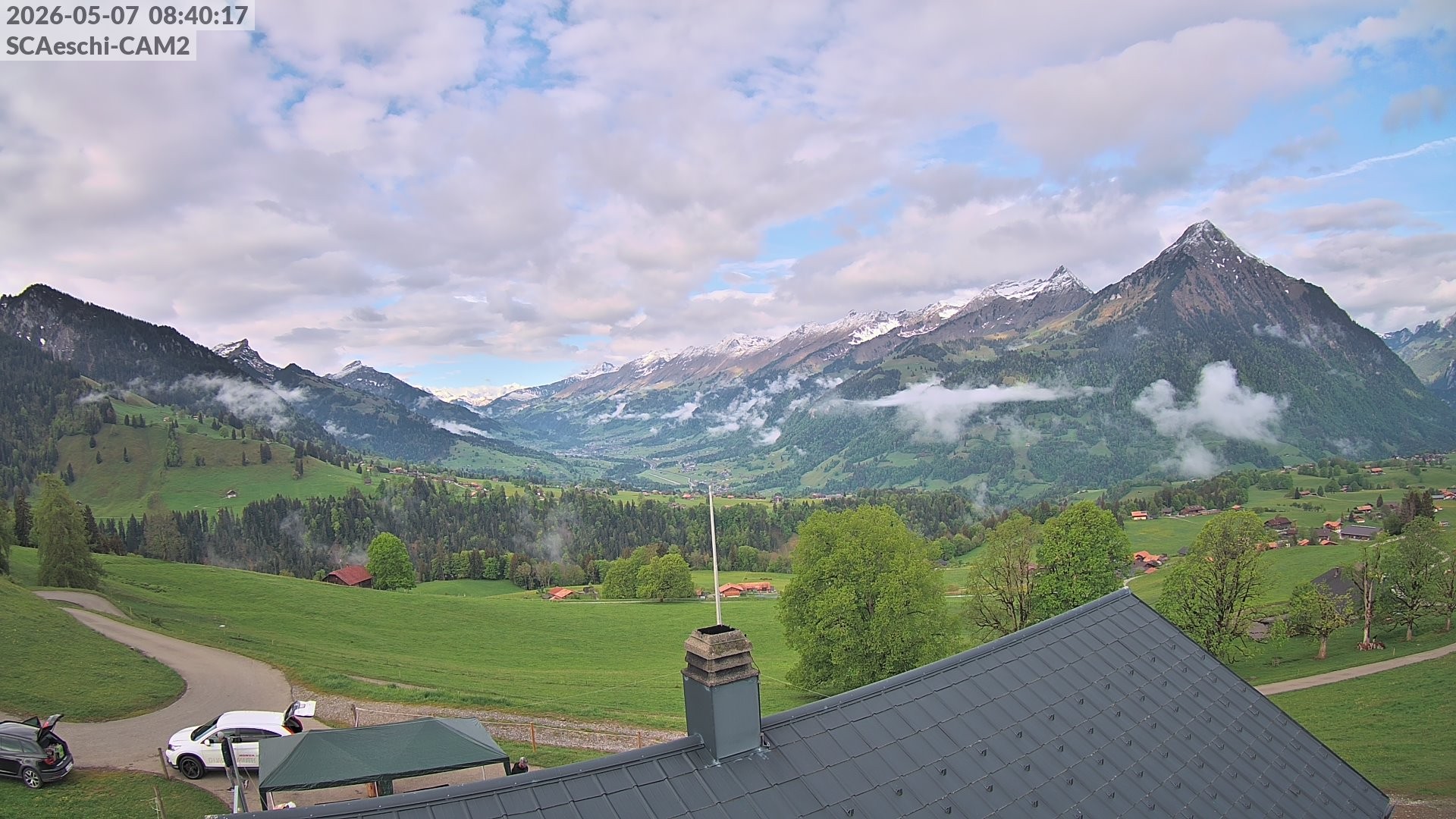 Archiv Foto Webcam Aeschi: Hütte Aeschiallmend