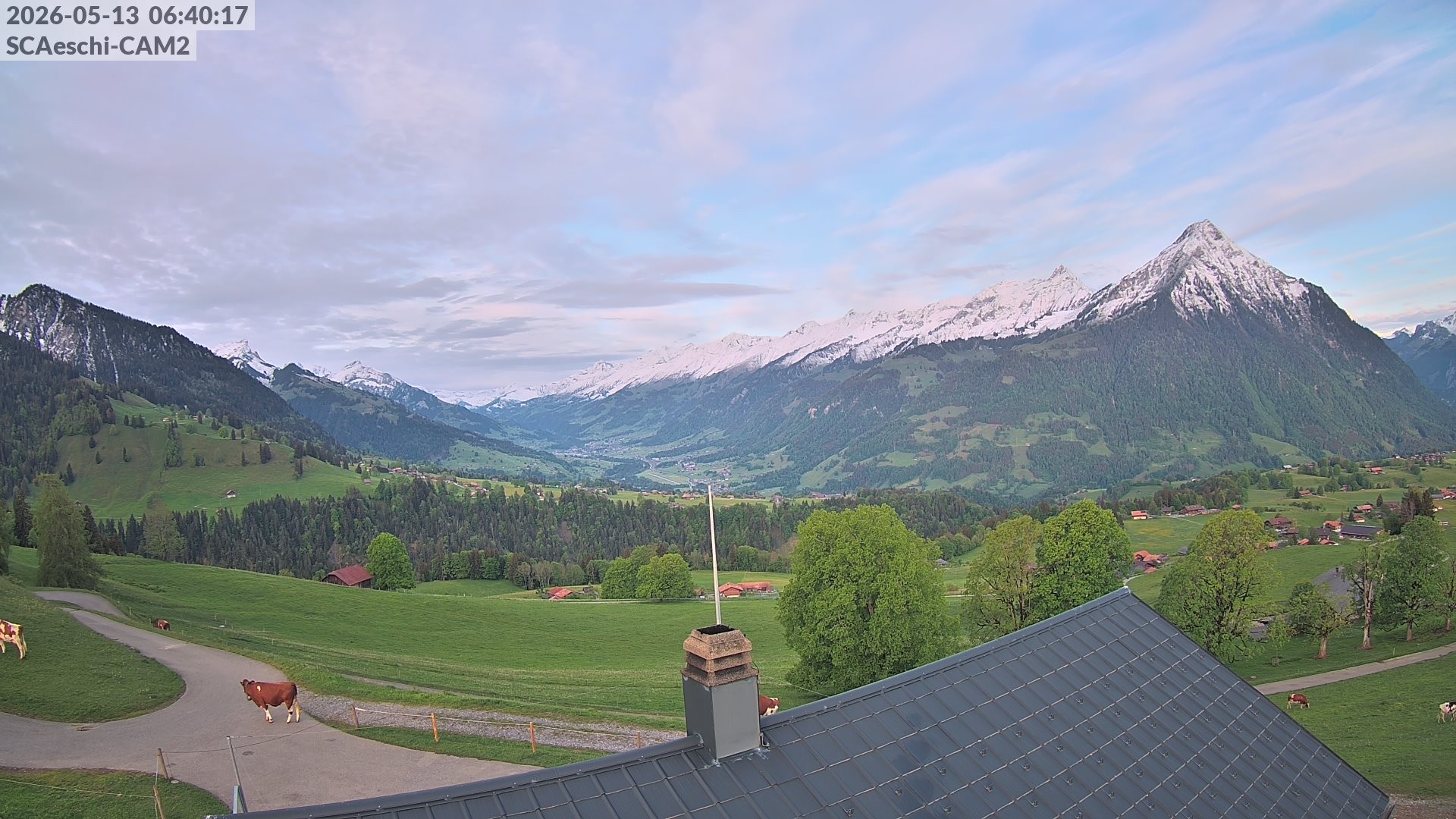 Archiv Foto Webcam Aeschi: Hütte Aeschiallmend