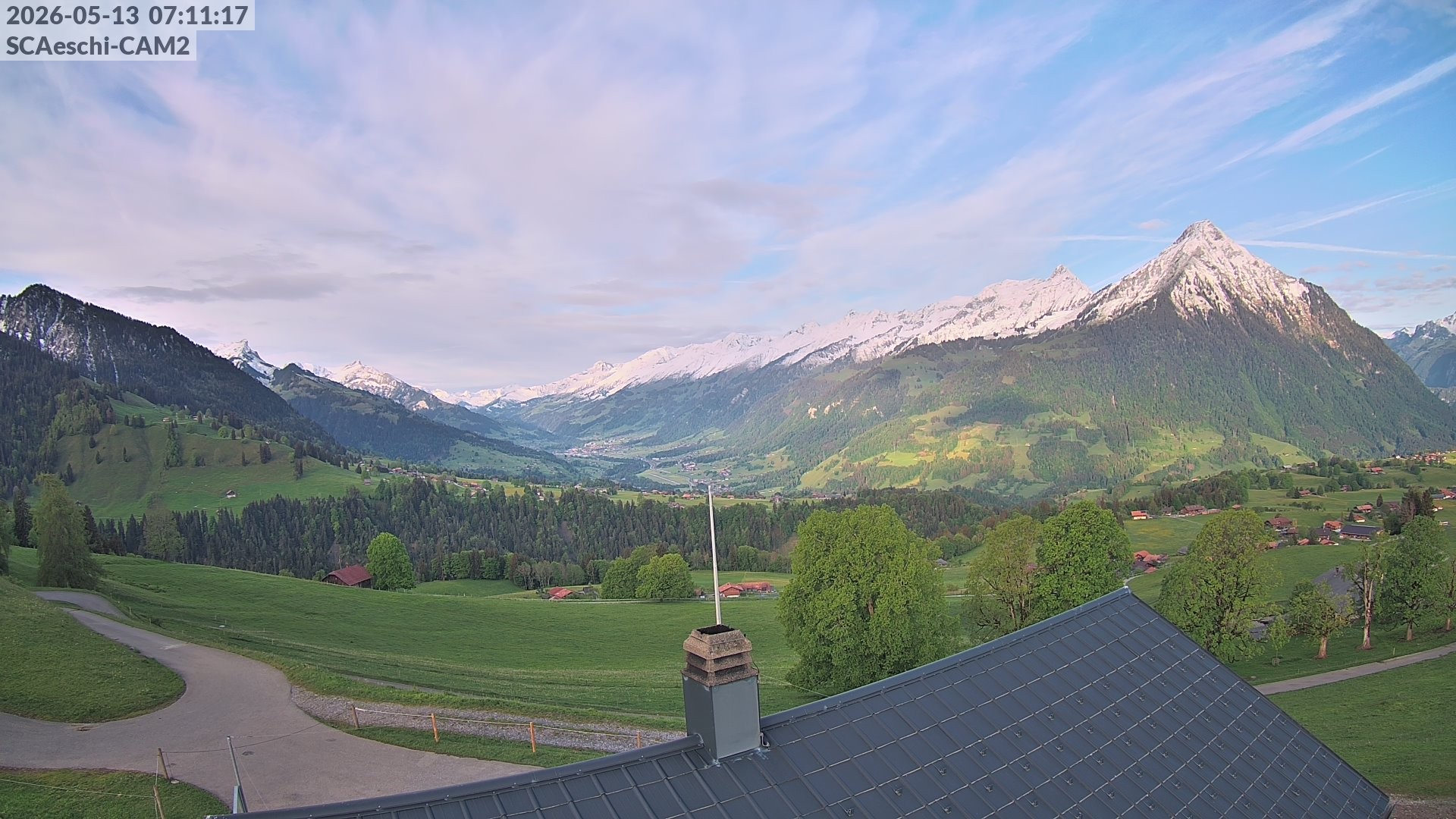 Archiv Foto Webcam Aeschi: Hütte Aeschiallmend