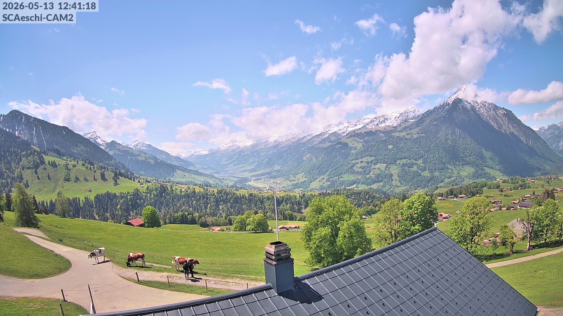 Archiv Foto Webcam Aeschi: Hütte Aeschiallmend