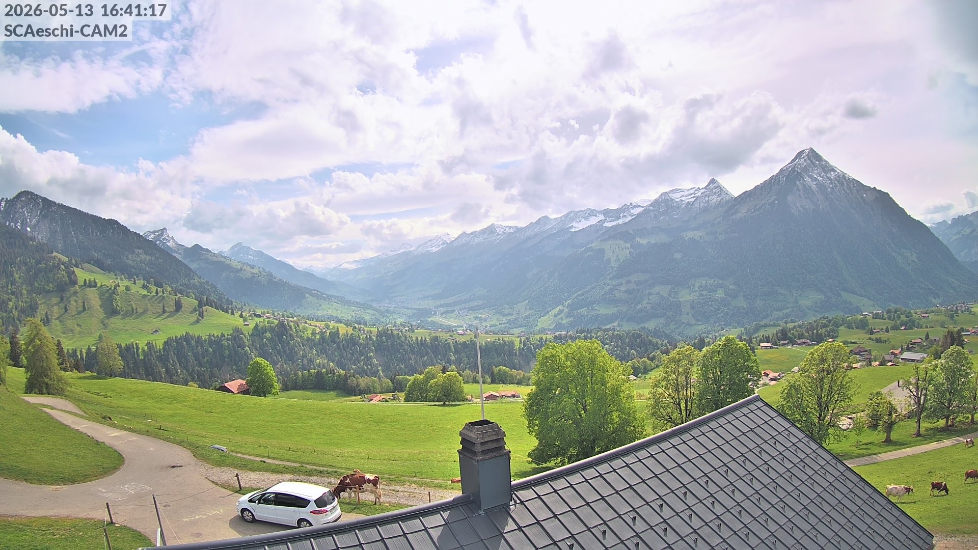 Archiv Foto Webcam Aeschi: Hütte Aeschiallmend