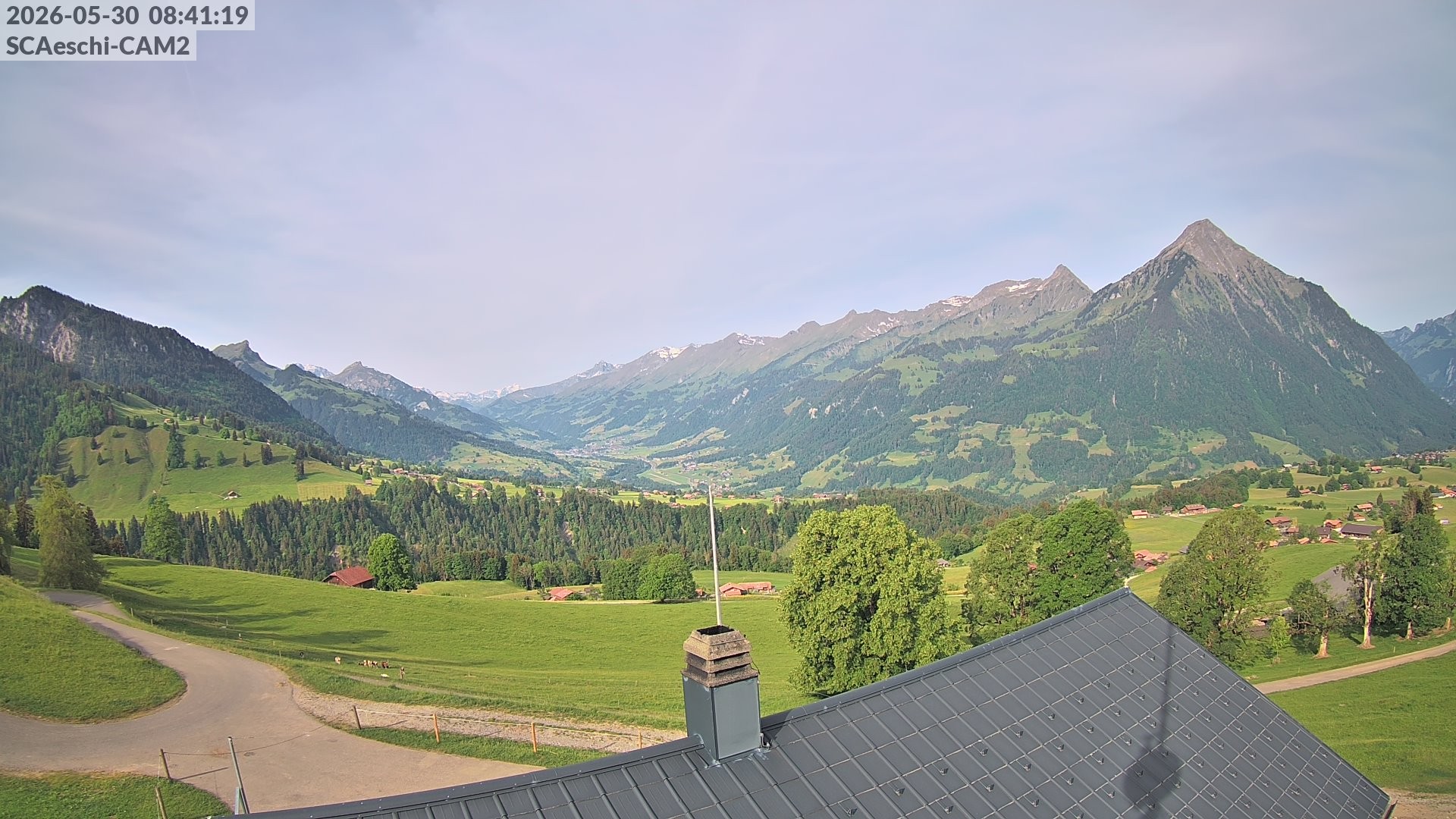 Archiv Foto Webcam Aeschi: Hütte Aeschiallmend