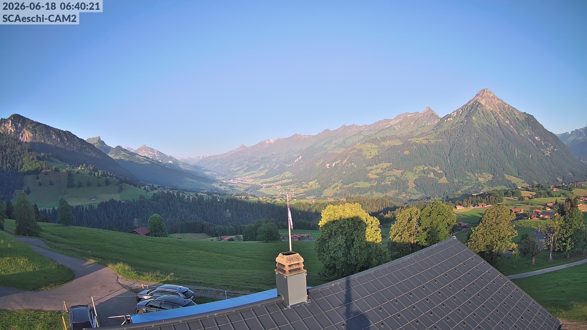 Archiv Foto Webcam Aeschi: Hütte Aeschiallmend