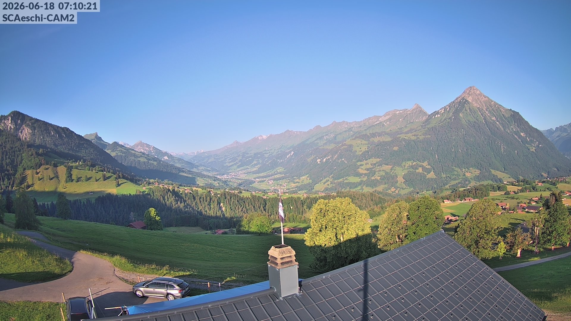 Archiv Foto Webcam Aeschi: Hütte Aeschiallmend