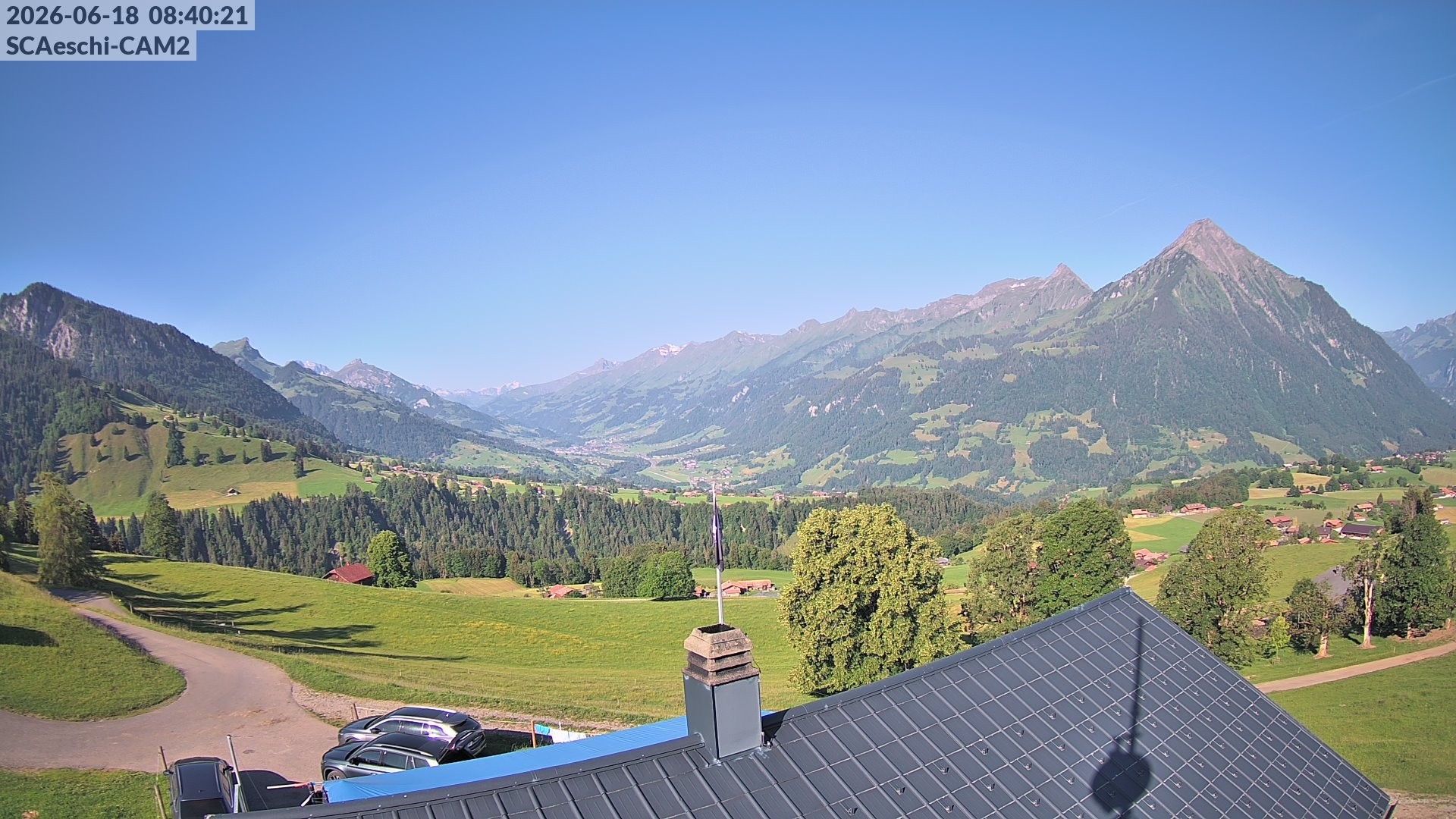 Archiv Foto Webcam Aeschi: Hütte Aeschiallmend