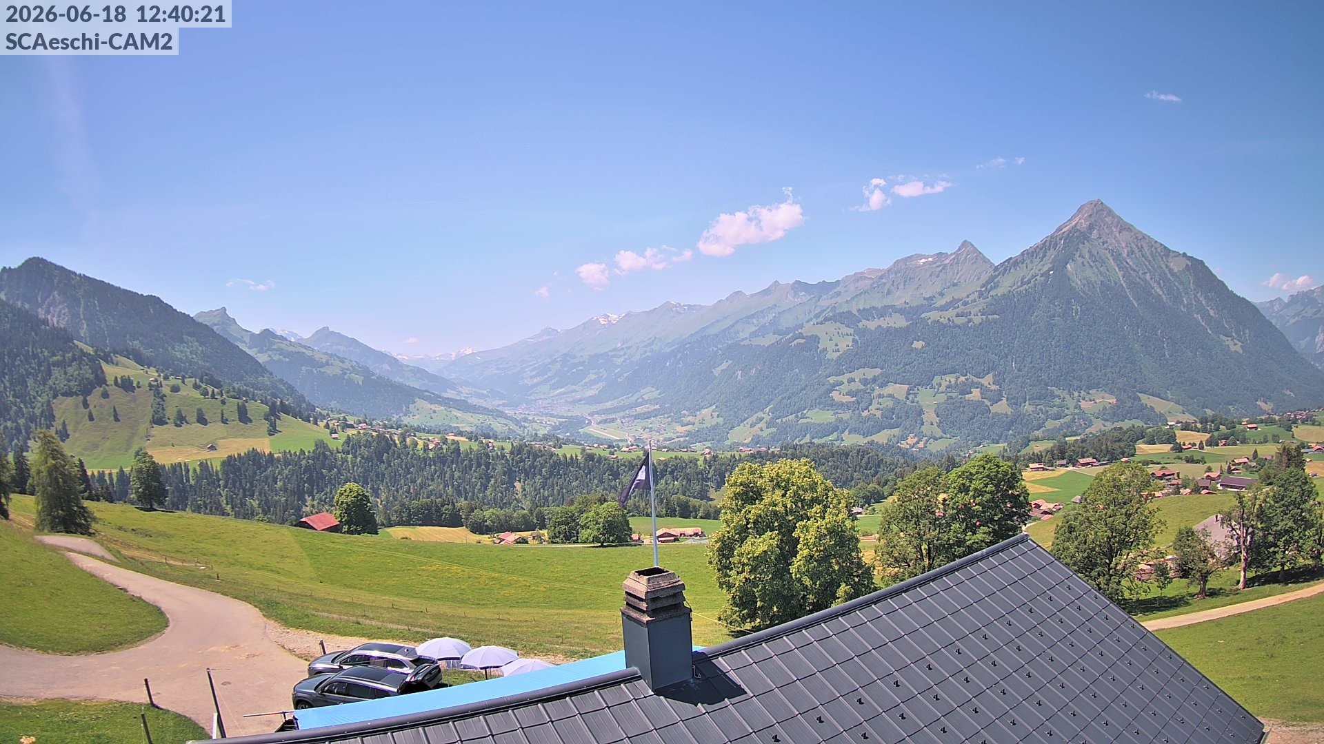Archiv Foto Webcam Aeschi: Hütte Aeschiallmend