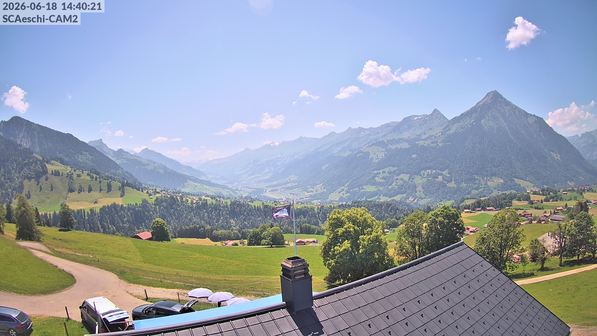 Archiv Foto Webcam Aeschi: Hütte Aeschiallmend