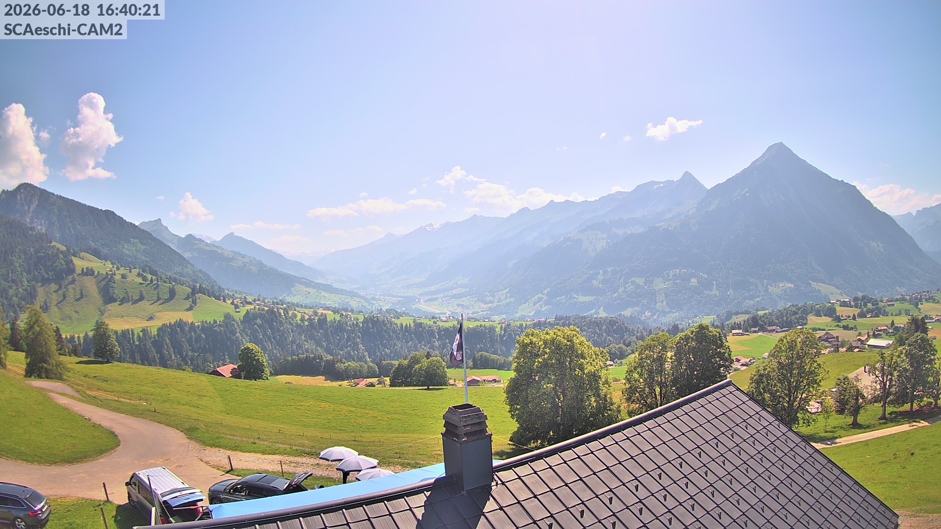 Archiv Foto Webcam Aeschi: Hütte Aeschiallmend