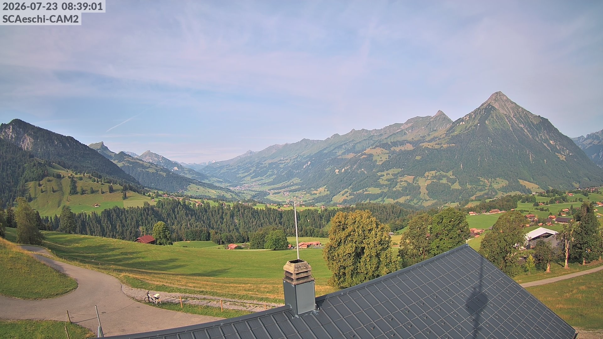 Archiv Foto Webcam Aeschi: Hütte Aeschiallmend