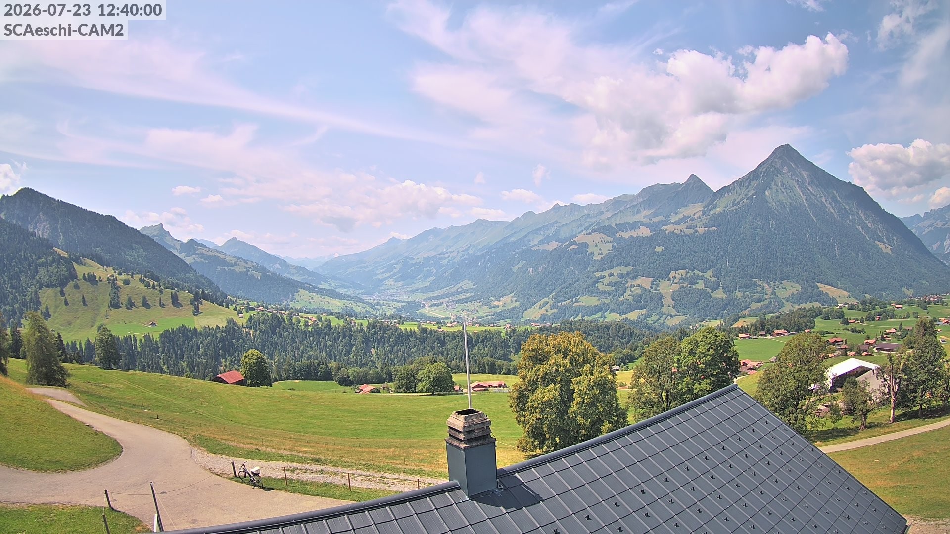 Archiv Foto Webcam Aeschi: Hütte Aeschiallmend