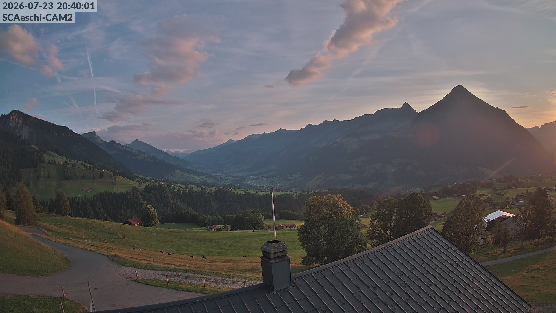 Archiv Foto Webcam Aeschi: Hütte Aeschiallmend