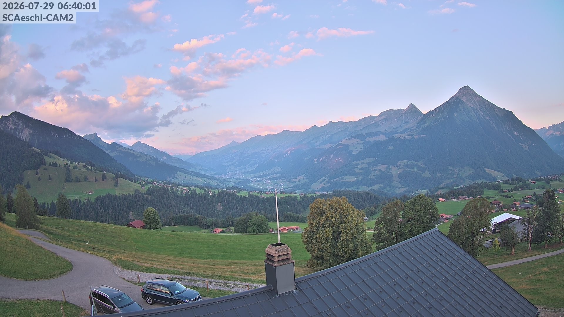 Archiv Foto Webcam Aeschi: Hütte Aeschiallmend